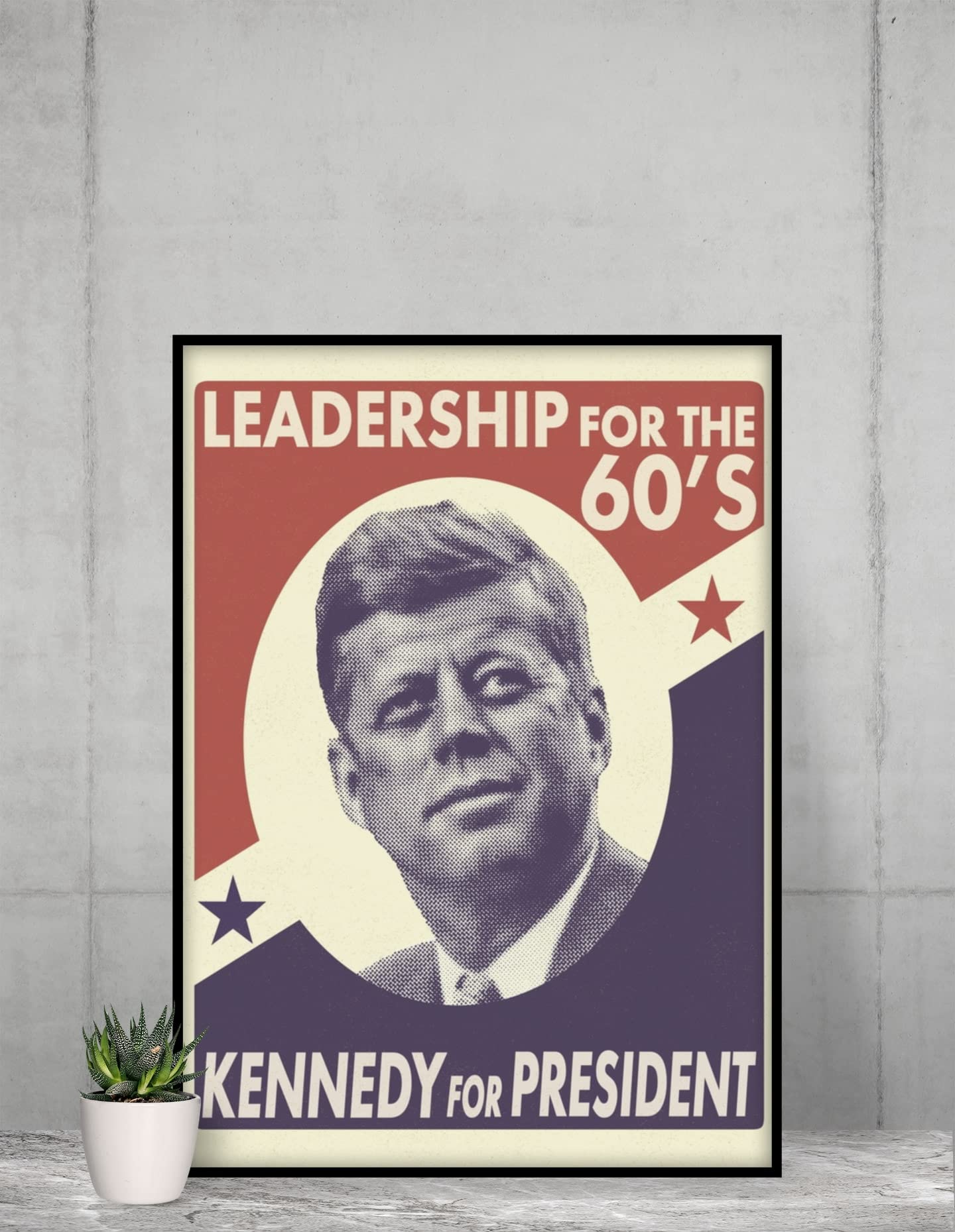 Amazon.com: JFK Poster President John F Kennedy Leadership 60s